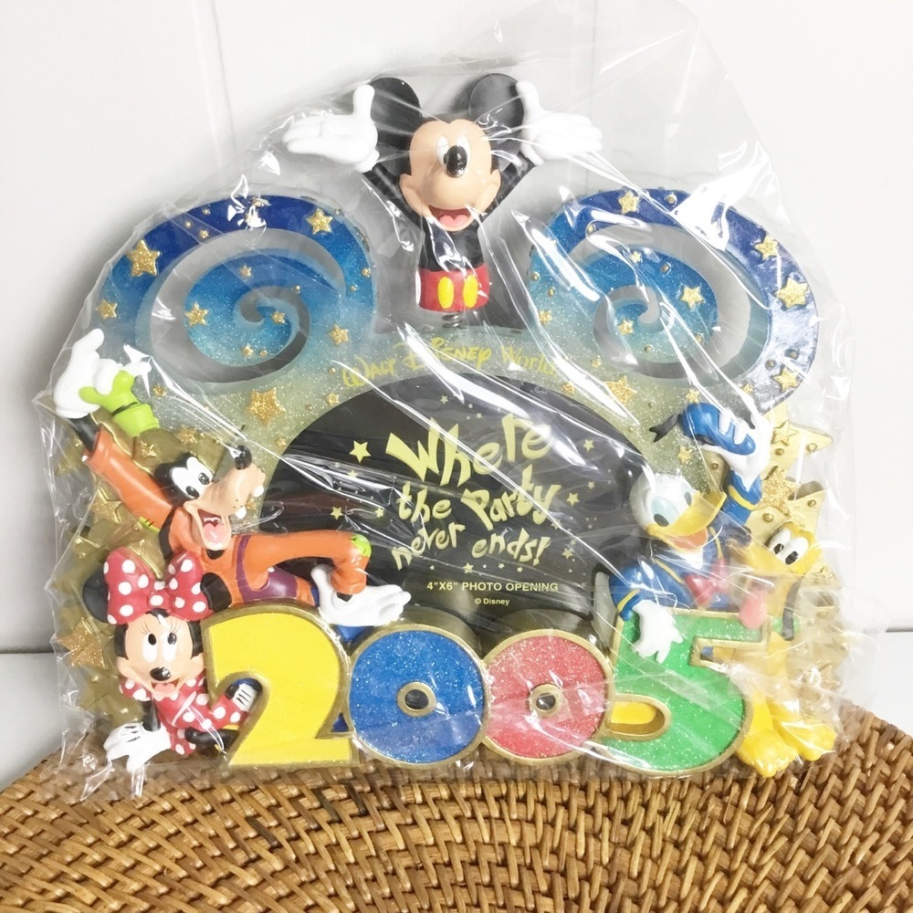 DISNEY Theme Parks Walt Disney World 2005 Photo Frame 4x6 NEW MICKEY Goofy